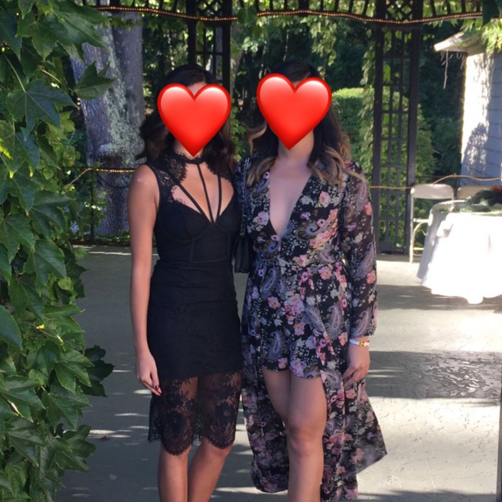 Bebe black lace dress
